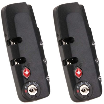 Combination Lock,Travel Lock, Set of A Pair S011#(DL) Type Black Password Lock Replacement suitcases/Luggage Lock for Suitcase Pull Rod Box Trunk Box DIY