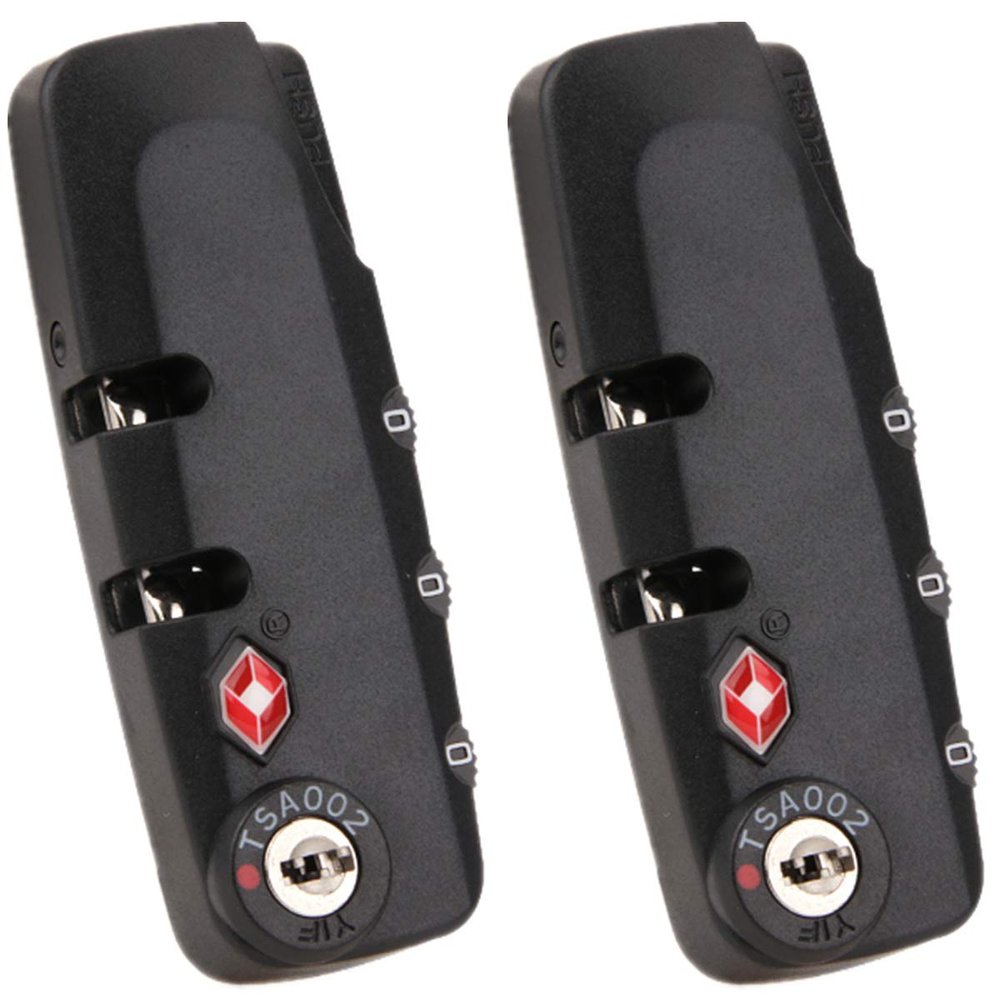 Combination Lock,Travel Lock, Set of A Pair S011#(DL) Type Black Password Lock Replacement suitcases/Luggage Lock for Suitcase Pull Rod Box Trunk Box DIY