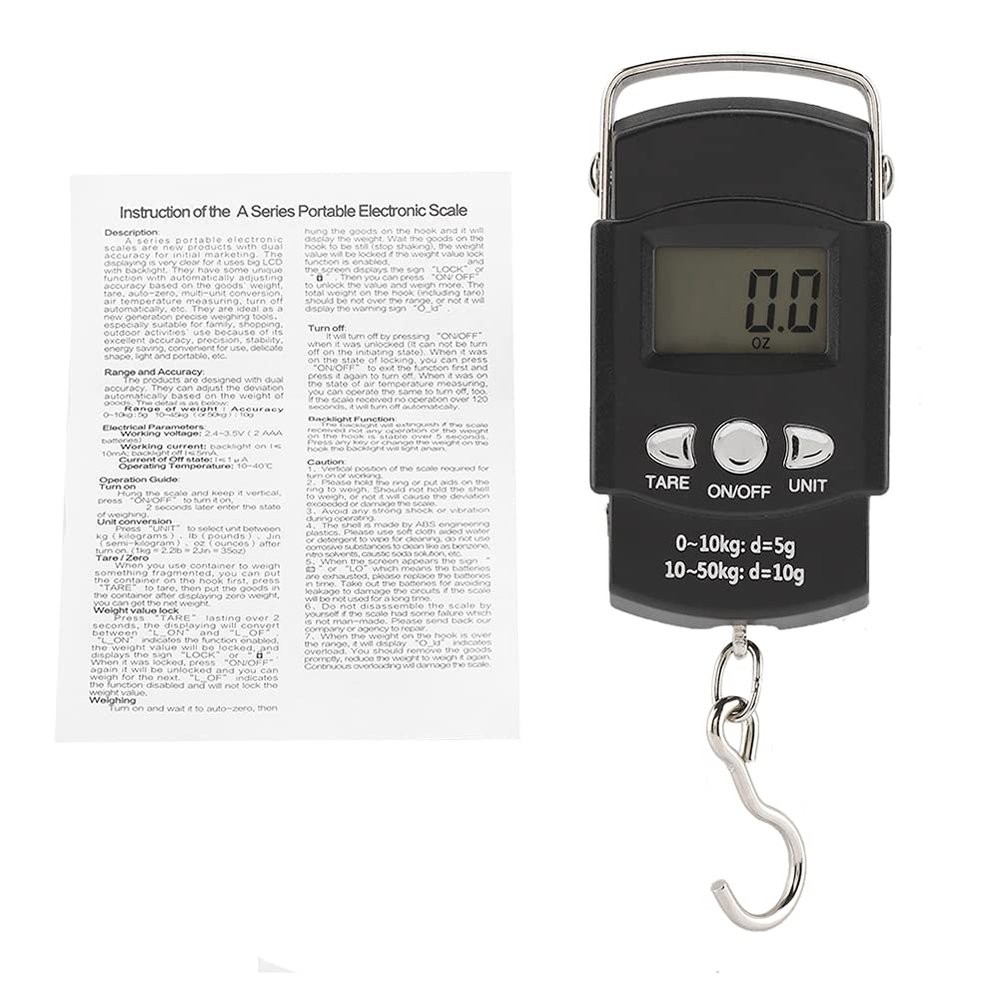 50KG Portable LCD Digital Weight Scale ABS Auto Off Overload Indicator for Express Vegetables Luggage