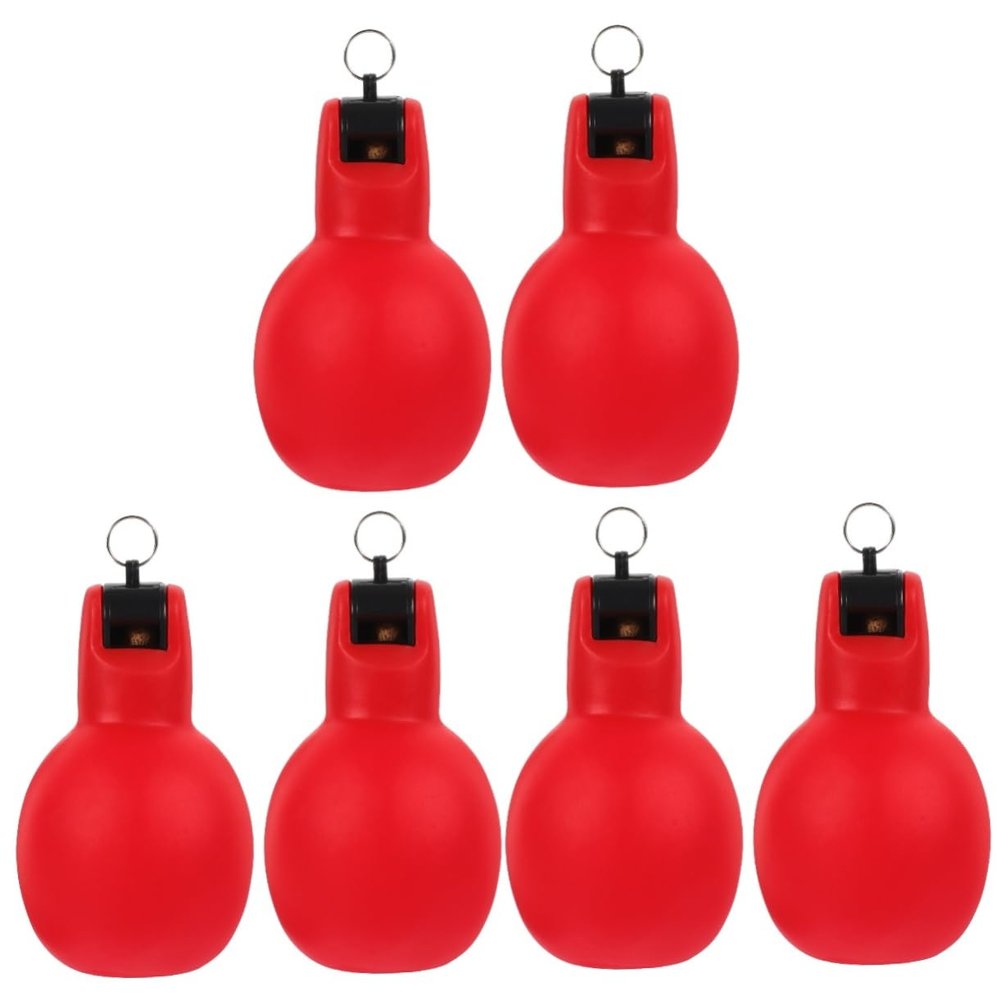 6 Pcs Outdoor Whistle Multi-use Small Whistle Portable Survival Emergency Camping Survival Squeeze Hand Squeeze Multi-Function