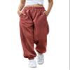 Gvraslvet Sweat for Women Pants Cotton Cuffed Joggers Fashion Lightweight Sweatpants Sporty Gym Workout Plain Fit Lounge Pants Brick Red XS view 1