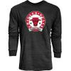 Chicago Bulls NBA Officially Licensed Tri-Blend Long Sleeve T-Shirt Black, Medium view 2
