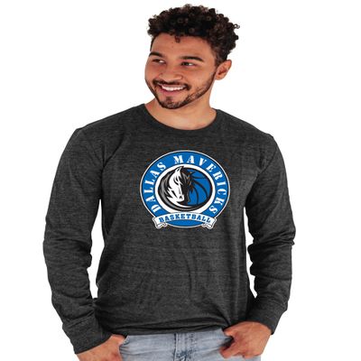 Dallas Mavericks NBA Officially Licensed Tri-Blend Long Sleeve T-Shirt Black, Large