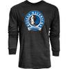 Dallas Mavericks NBA Officially Licensed Tri-Blend Long Sleeve T-Shirt Black, Large view 2