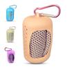 Boonedocken Quick Dry Microfiber Towel - Perfect for Backpacking, Yoga, Travel, Camping, Sports & More - Super Absorbent & Lightweight - Convient Silicone Case with Carabiner Clip (Pink) view 1