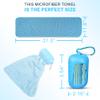 Boonedocken Quick Dry Microfiber Towel - Perfect for Backpacking, Yoga, Travel, Camping, Sports & More - Super Absorbent & Lightweight - Convient Silicone Case with Carabiner Clip (Pink) view 3