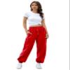 Gvraslvet Work Out Womens Tall Sweat Pants Cinch Bottom Sweatpants Lounge with Pockets Baggy Track Elastic Cuffed Fashion Apparel Cheap RedM view 2