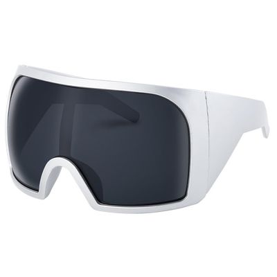 HPIRME Oversized Mask Punk Goggle Sunglasses Women Men Sports Sun Glasses Female Retro Shield One Piece Sunglass,C5 Gray,one size