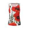 Poppy Flower Pattern Graphic Workout Tank Tops for Women Summer Sleeveless Yoga Gym Vest Lightweight Fit Tees Tops(S-XXL) Black view 4