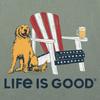 Life is Good - Mens American Adirondack Beer Crusher T-Shirt, Color Moss Green, Size: XXX-Large view 2
