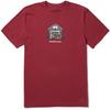 Life is Good - Mens Daddyshack Crusher T-Shirt, Color Cranberry Red, Size: Medium view 1