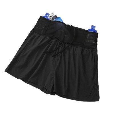 Kreeqe Men's Running Shorts 2 Pack Quick Dry Athletic Workout Gym Shorts with Pockets(Black,S)