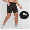 Kreeqe Men's Solid Gym Workout Shorts Bodybuilding Running Fitted Training Jogging Short Pants with Pocket 3 Colors view 3