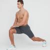 Kreeqe Men's Solid Gym Workout Shorts Bodybuilding Running Fitted Training Jogging Short Pants with Pocket 3 Colors view 4