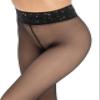Veluk Lace Belt Sheer Tights for Women 40 Denier Without Shorts, Semi-matte Surface, Flat Seams, Silicone-based Elastic Belt and Cotton Gusset view 3