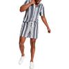 And Now This Men's Regular-Fit Stripe 6" Drawstring Shorts Coal Combo M view 1