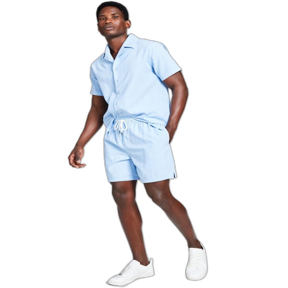 And Now This Men's Classic-Fit Drawstring Shorts Chambray XL