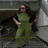AYWA Women's 2 Piece Lounge Sets Short Sleeve Crop Top Foldover Flare Pants Casual Pajama Outfits (Army Green, Small) view 4