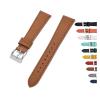 SUNJIA Quick Release Vintage Stitched Leather Watch Strap Leather Watchbands 18mm 19mm 20mm 21mm 22mm 23mm 24mm(Blue black,24mm) view 2