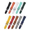 SUNJIA Quick Release Vintage Stitched Leather Watch Strap Leather Watchbands 18mm 19mm 20mm 21mm 22mm 23mm 24mm(Blue black,24mm) view 3
