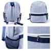 KRUIJHEU seersucker backpack, seersucker lunch box, personalized seersucker backpack, boy birthday gift, diaper bag, Off-white, backpack view 4