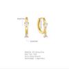 YGRMPNBN Women's Simple Earrings Gold Silver S925 Sterling Silver Opal Ear Clip Small Earrings(Gold Color) view 2