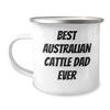 Best Australian Cattle Dad Ever Gifts: Funny Camping Mug for Australian Cattle Dog Lovers, 12 oz Stainless Steel with Enamel Finish, Perfect Graduation Gifts from Pawrents for Dog Dad view 1