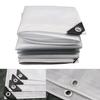 NXLXQ Waterproof Tarp Tent Cover Tarp for Under Tent Multi Purpose Protective Cover Durable Waterproof Weather Proof Rip and Tear Resistant 2.46ft x 6.56ft White view 1