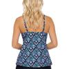 Island Escape Womens Underwire Molded Cups Tankini Swim Top Black 6 view 2
