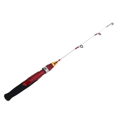 50cm Fishing Rod Lightweight Mini 2 Sections Winter Ice Solid Fishing Shrimp Rod Pole for Saltwater Freshwater Fishing