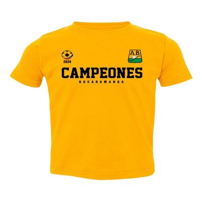 Colombia 2024 Campeones de Futbol Bucaramanga Soccer Toddler T-Shirt (Gold, 2T)