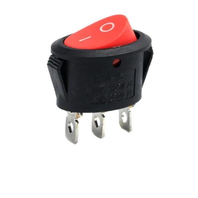 DLAHPJPT automotive electrical connectors 10 PCS Elliptical Ship type switch with lamp 3 Pin/2 Pin KCD1-115 Second and Third Gear Rocker Switch with Light(R 3 F 2 G)