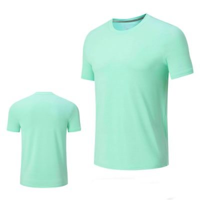 Mens Short Sleeve Dry Fit Active Crew Neck T Shirt - Athletic Running Gym Workout Tee Tops(Mint Green,M)