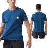 Mens Short Sleeve Dry Fit Active Crew Neck T Shirt - Athletic Running Gym Workout Tee Tops(Mint Green,M) view 2