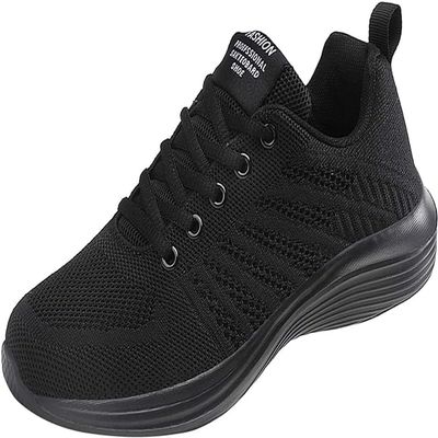 Generic Non Slip Shoes for Women Food Service Lightweight Mesh Walking Shoes Sneakers Work Shoes for Shopping Travel Black, 9