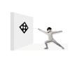 Adult and Children Fencing Sword Target, Fencing Training Sword Target, Can fix Wall, Easy to Carry, Fencing Training Equipment(Yellow) view 4
