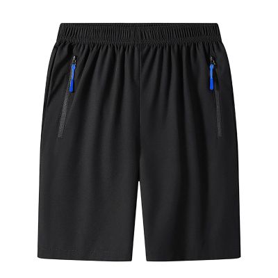 xoxingysm Mens Gym Workout Shorts Elastic Waist Lightweight Quick Dry Shorts with Zip Pocket Summer Casual Beach Board Shorts Blue
