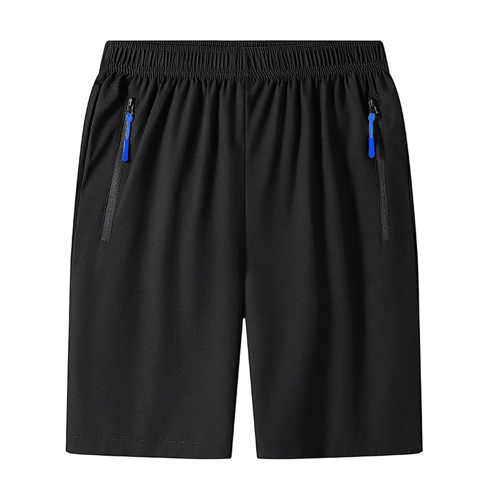 xoxingysm Mens Gym Workout Shorts Elastic Waist Lightweight Quick Dry Shorts with Zip Pocket Summer Casual Beach Board Shorts Blue