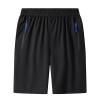xoxingysm Mens Gym Workout Shorts Elastic Waist Lightweight Quick Dry Shorts with Zip Pocket Summer Casual Beach Board Shorts Blue view 1