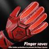 Sportout Goalie Gloves, Goalkeeper Gloves with Finger Protection, Breathable Soccer Goalie Gloves, 4mm Latex, for Kids Youth and Adult(Red,7) view 3