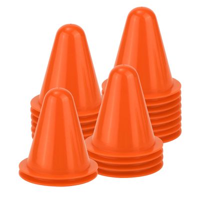 XIHIRCD 20pcs Soccer Cones, 3.15 Inch Mini Practice Cones Sports Cones Field Markers Cones Basketball Cones Training Cones for Outdoor Indoor Basketball Football Footwork Training (Orange)
