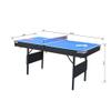 3 in 1 Pool Table Ping Pong Dining Table Combo Foldable Tabletop Mesa for Adults Multi Game Table with Billiard Accessories and Tennis Paddles,family movement (Green) view 4