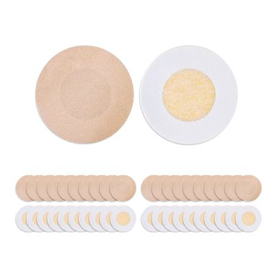 40 Pieces Disposable Nipple Covers for Women, Self-Adhesive, Large Satin Breast Petals Nipple Stickers for Women, Disposable Sticky Bra Pad Perfect for Discreet Coverage and Comfort,Beige