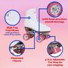 CHICAGO White Quad Roller Skates for Women Beginners with Triple Eight Saver Series Pad Set - Kneesavers Elbowsavers and Wristsavers Medium Sunset view 4