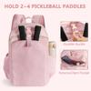 Prokva Pickleball Bag Backpack for Women Holds 4 Paddles, Large Pickle Ball Bag Pickleball Paddle Backpack for Men, Pink (Patent Design) view 3