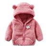 NineFit Basics Newborn Infant Baby Girls Boys Jacket Bear Ears Hooded Outerwear Zipper Warm Fleece Winter Coat (Pink, 18-24 Months) view 2