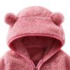 NineFit Basics Newborn Infant Baby Girls Boys Jacket Bear Ears Hooded Outerwear Zipper Warm Fleece Winter Coat (Pink, 18-24 Months) view 4