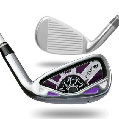 Right-Handed Golf Club Iron with Carbon/Steel Shaft - #7 Single Golf Iron Built for Men and Women Golf Sports (Purple,with Steel Shaft)