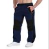 BondiTrekk Mens Snow Ski Pants Fleece Lined Winter Hiking Waterproof Insulated Snowboard Outdoor Pant with Belt Zipper Pockets Navy Blue L view 1