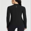 baleaf Women's Thermal Shirts Mock Neck Top with Neck Gaiter Black 2XL view 3